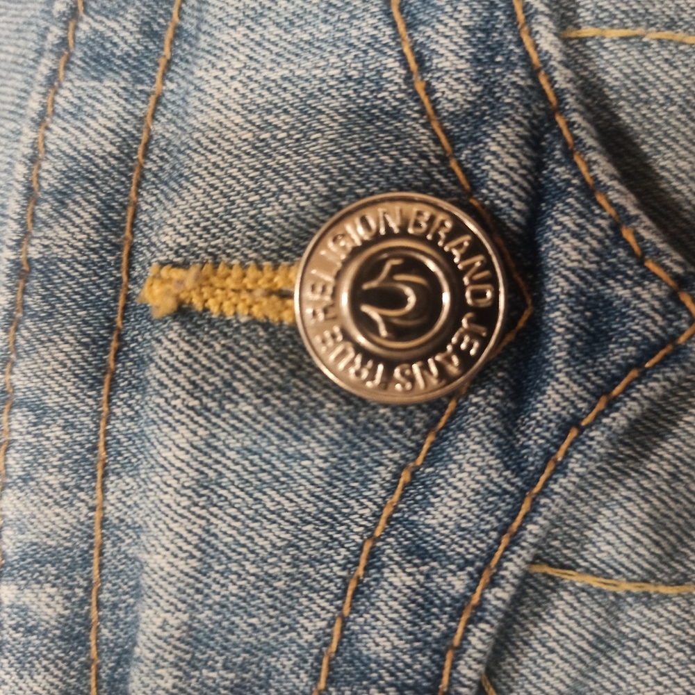 TRUE RELIGION WOMEN'S denim Jeans Low Rise Skinny w/ Flaps Size 27 - Picture 4 of 16